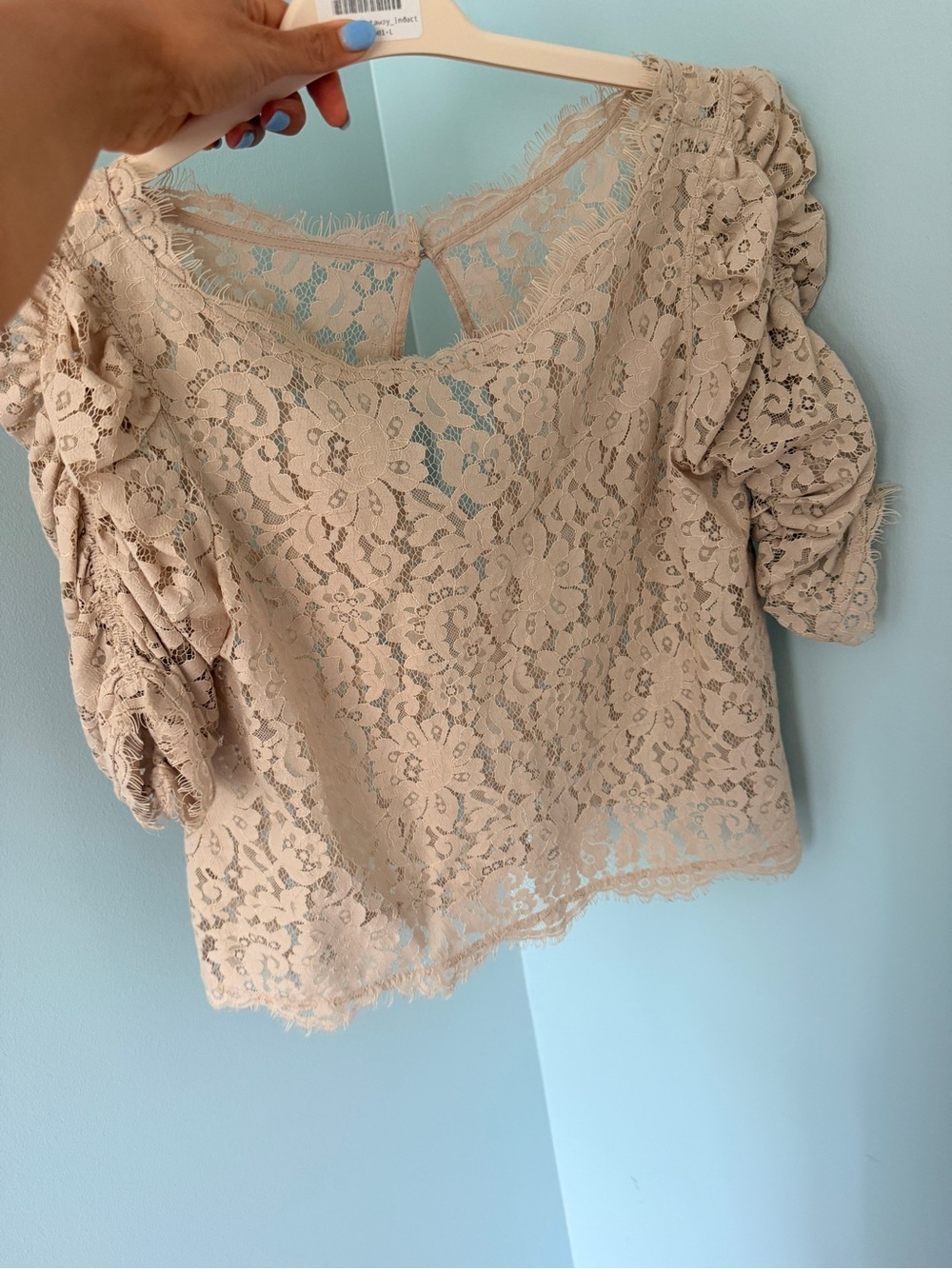 Joie Light Pink Lace Top